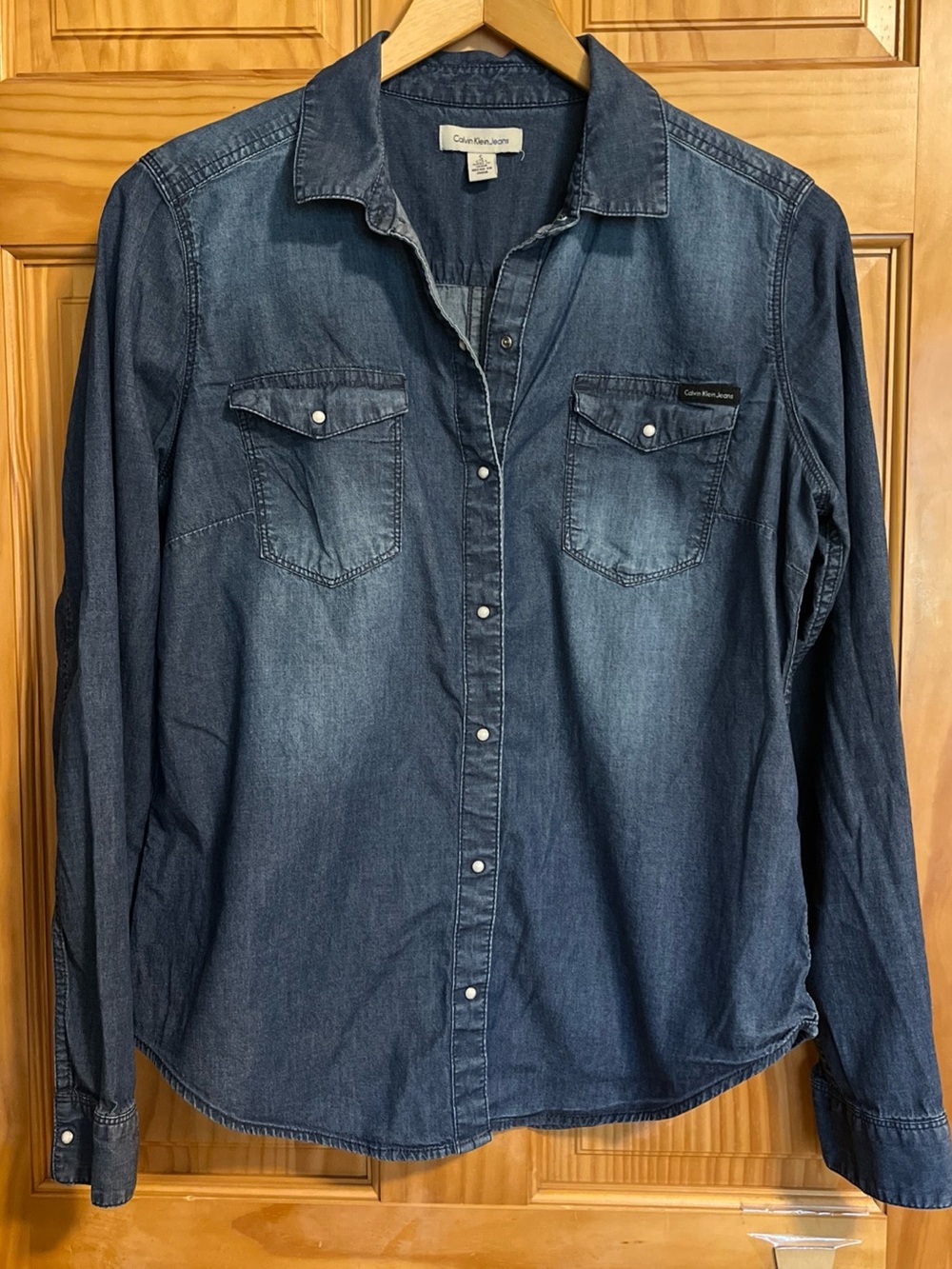 Calvin Klein Jeans Indigo Denim Button-Down Shirt S